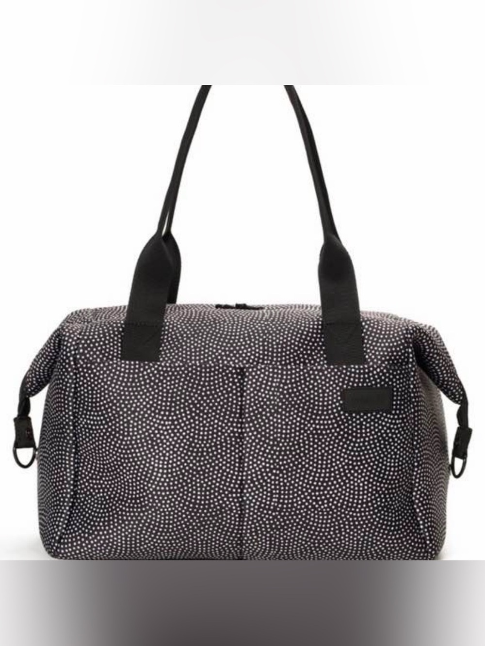 VOORAY Black Dot-Print Tote Bag with Double Handles